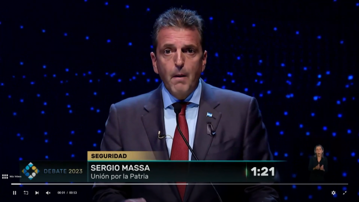 Debate Presidencial 2023. Sergio Massa apuesta a un anuncio en seguridad: “Vamos a crear un FBI argentino”