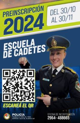 Ciclo 2024: Está abierta la preinscripción a la Escuela de Cadetes de la Policía