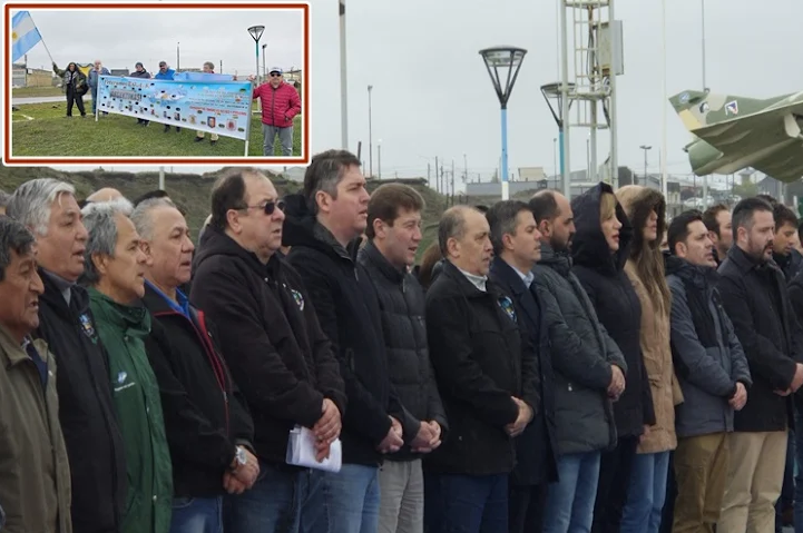 Melella enojado con Veteranos de Malvinas por reclamo en acto por instalación del radar ingles en TDF