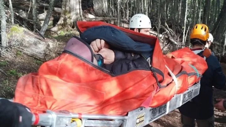 Rescate de una mujer en la senda al Glaciar Vinciguerra