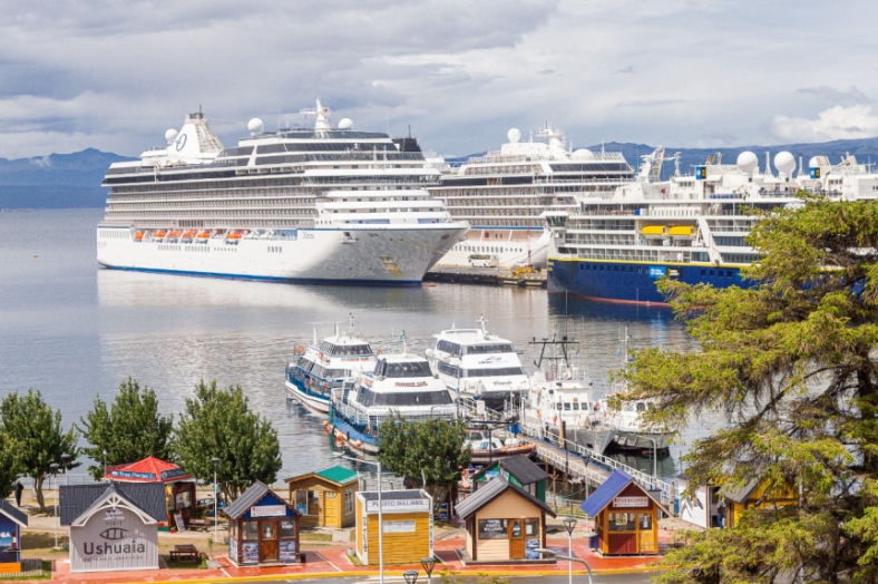 Se espera la llegada de 26 buques esta semana en Ushuaia