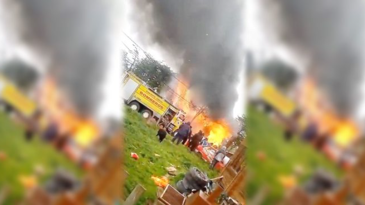 Por un sahumerio: una mujer lesionada y 100% de pérdidas materiales