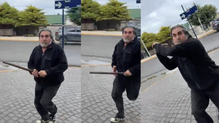Demencial reacción de un conductor en Ushuaia Demencial reacción de un conductor en Ushuaia