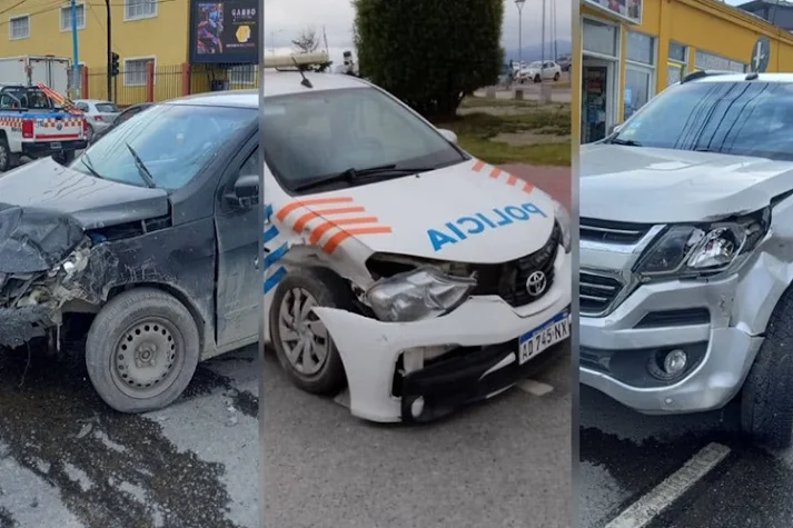 Triple choque en Ushuaia en Maipu y Don Bosco