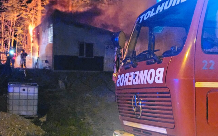 Hipotético accidente: Incendio en una casilla de Tolhuin Hipotético accidente: Incendio en una casilla de Tolhuin