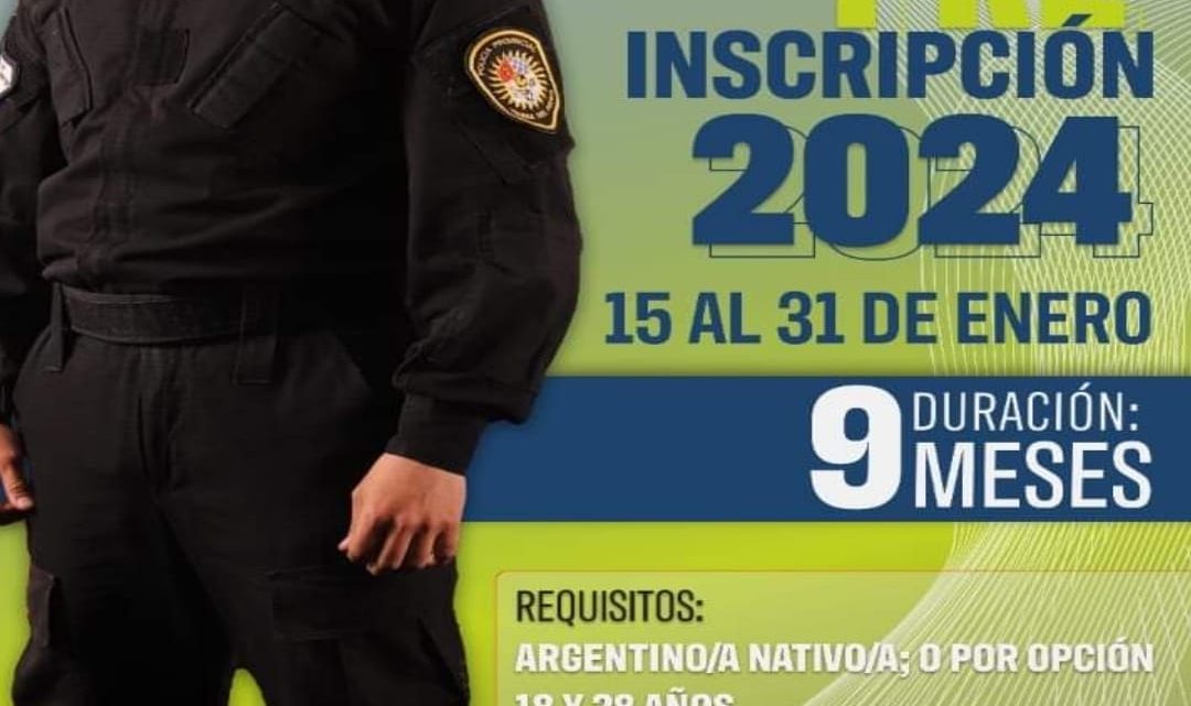 SE ENCUENTRA ABIERTA LA PREINSCRIPCIÓN A LA ESCUELASUBOFICIALES Y ASPIRANTES A AGENTES2024 DE LA POLICÍA DE LA PROVINCIA.
