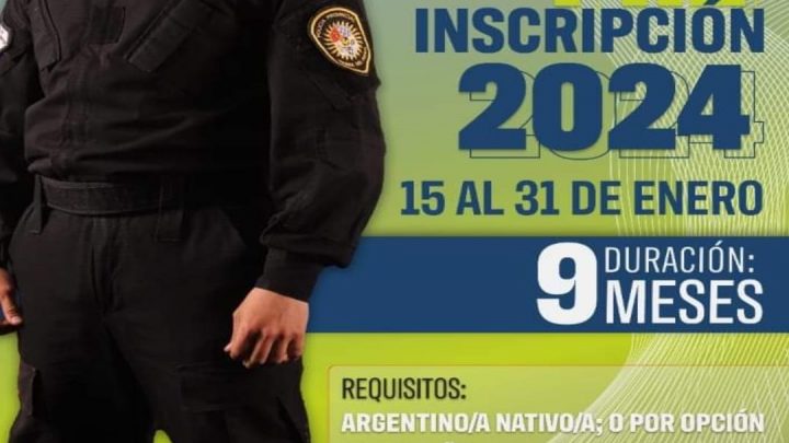 SE ENCUENTRA ABIERTA LA PREINSCRIPCIÓN A LA ESCUELASUBOFICIALES Y ASPIRANTES A AGENTES2024 DE LA POLICÍA DE LA PROVINCIA.