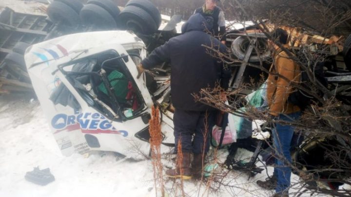 Siniestro en Ruta 3: Un camionero herido al volcar con su camión, que quedó destruido