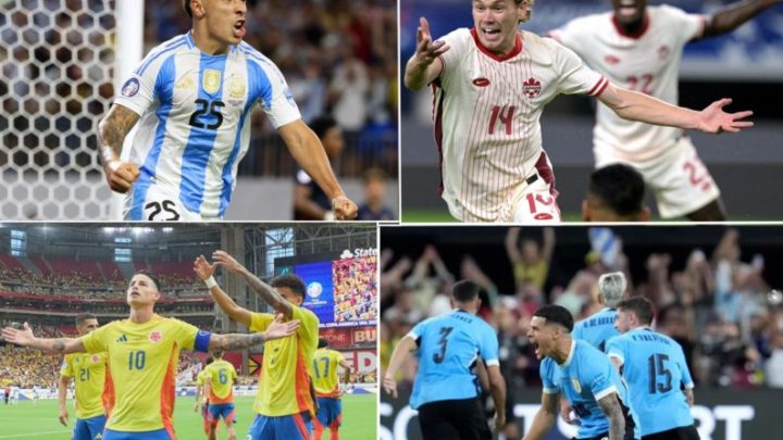 Los 4 mejores: Argentina-Canadá y Colombia-Uruguay se enfrentan en semifinales de Copa América