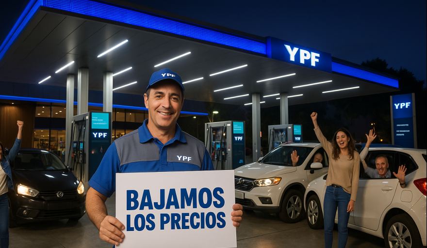 YPF baja un 4% el precio de sus combustibles desde este jueves YPF baja un 4% el precio de sus combustibles desde este jueves