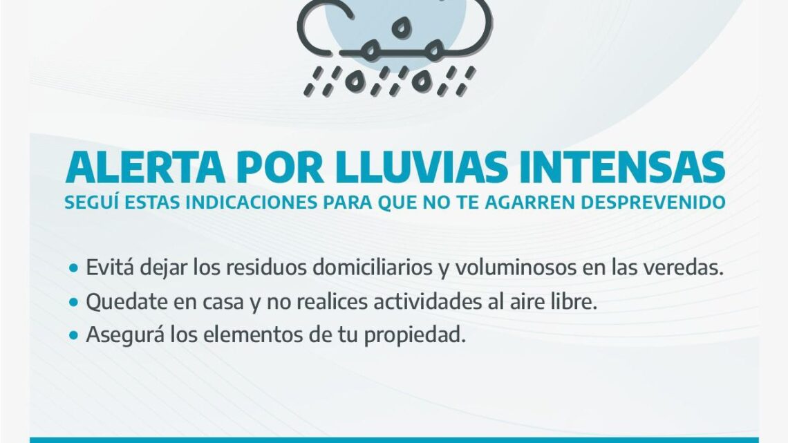 RIGE ALERTA POR LLUVIAS PARA ESTE VIERNES RIGE ALERTA POR LLUVIAS PARA ESTE VIERNES