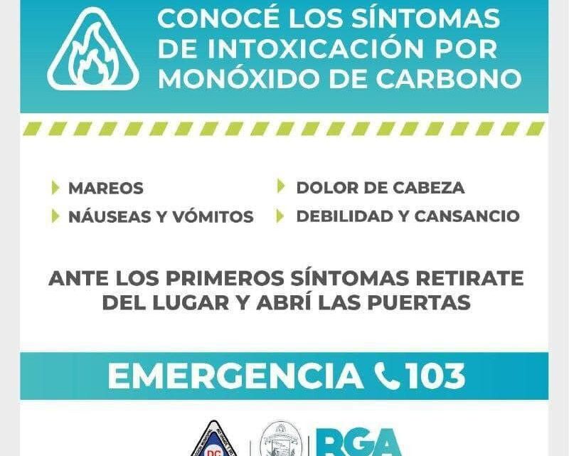 RECOMENDACIONES PARA PREVENIR INCIDENTES POR MONÓXIDO DE CARBONO