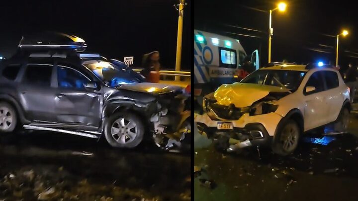 Cruce de la ruta 3 y Circunvalación: dos camionetas chocaron violentamente
