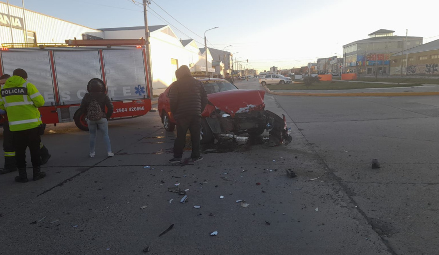 Choque en la esquina de Belgrano y Mosconi Choque en la esquina de Belgrano y Mosconi