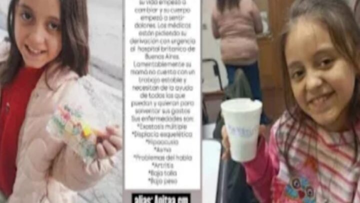 AYUDA PARA ANITA: UNA NENA FUEGUINA NECESITA DEL ABRAZO SOLIDARIO DE TODOS.