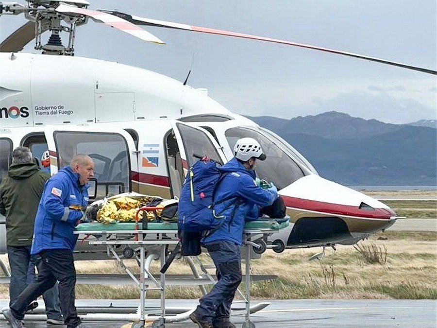 USHUAIA: El rescate aéreo de un turista israelí