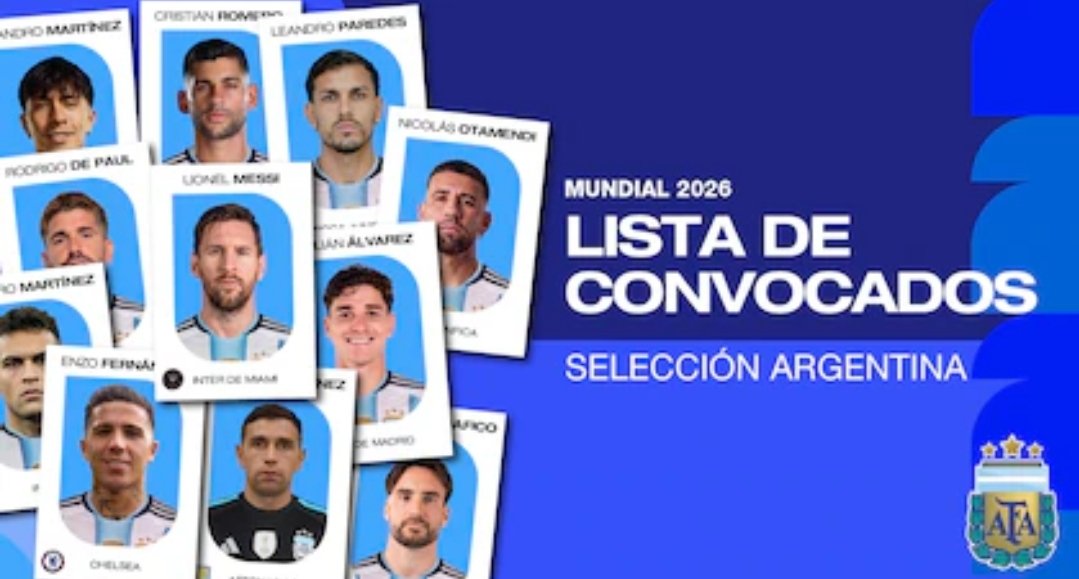 Scaloni confirmó la lista de 26 jugadores que representarán a la Argentina en el Mundial 2026